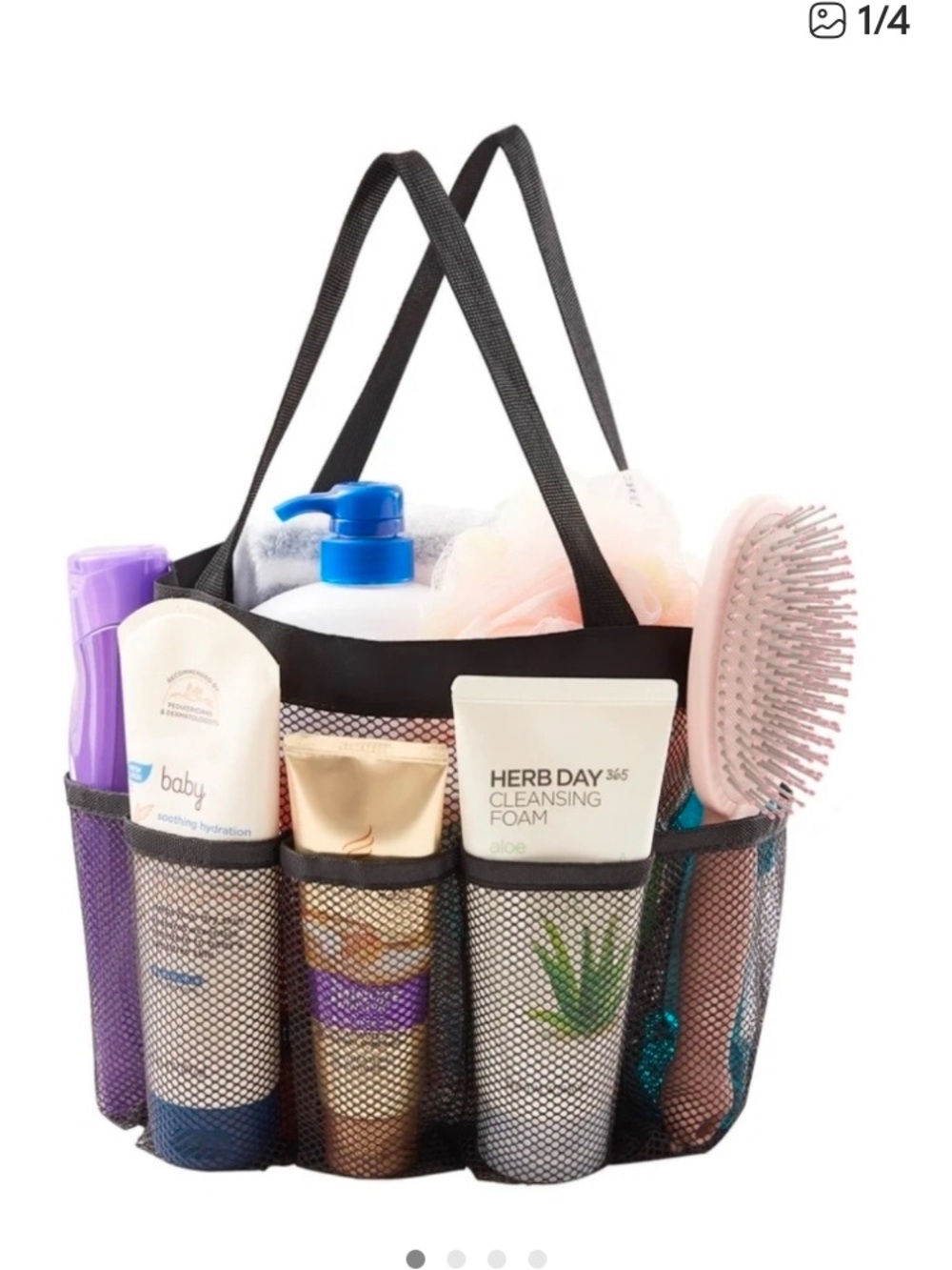 Hanging Shower Caddy Mesh Bathroom Organizer Portable
Toiletry Bag 8 Pocket